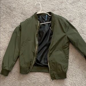 Zara green bomber